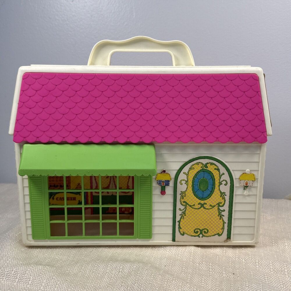 Vintage Schaper Lil Me Boutique Play Set Carry Along Opens & Closes Doll House